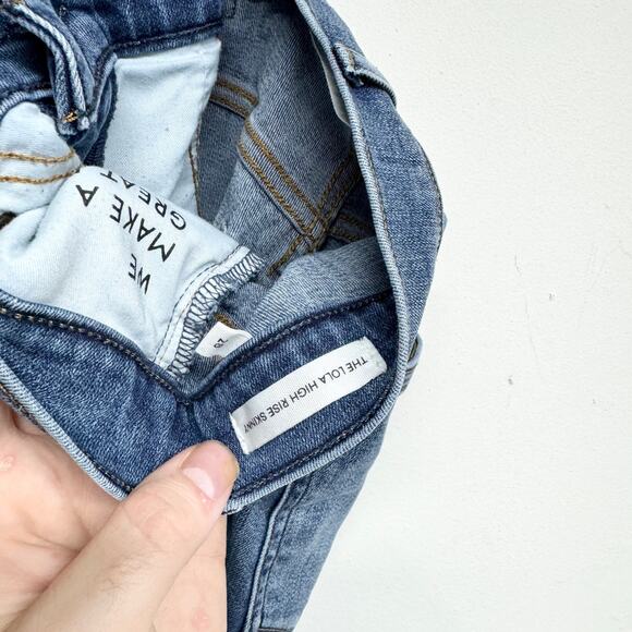 ARITZIA Denim Forum Women The Lola High Rise Skinny Jeans Medium Wash Size 28 - Picture 5 of 6